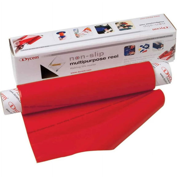 Dycem Non-Slip Material, Roll, 16" x 6-1/2', Red