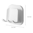 thumbnail image 2 of GOOHOCHY 3 Unids Artículos de tocador de pared para paredes Taves de cepillo de dientes Taza de dientes Perchas (blanco), 2 of 6