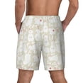 thumbnail image 4 of Uemuo White Rabbit Pattern Mens Swim Trunks Quick Dry Board Shorts with Mesh Lining, Stretch Beach Shorts Quick Dry No-Chafing Board Shorts-Medium, 4 of 9