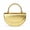 Gold, variant on REMANLAND Women's Metallic Half-Moon Evening Handbag with Structured Top Handle, Gold