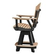 thumbnail image 3 of Pemberly Row Coastal Counter Height Swivel Arm Chair in Brown, 3 of 6