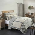 thumbnail image 6 of Piper Classics Farmhouse Denim Blue Ticking Stripes Quilt, Twin - Breathable, 6 of 7