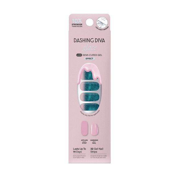 Dashing Diva Glaze Effects Semi-Cured Gel Strips, It's Science Duh, 32 Count