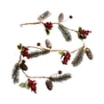 thumbnail image 1 of Clearance! 4FT Lighted Christmas Garland Pre Lit With LED Lights Battery Operated Rustic Christmas Garland Decorated With Red Berries Pineneedle For Mantle Stairs Wall, 1 of 9