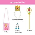 thumbnail image 6 of SUEE Princess Peach Costume for Girls Halloween Cartoon Peach Outfits with Accessories, 3-9Y, 6 of 7