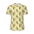thumbnail image 5 of Wukai Yellow Corn Print Men's Short-Sleeved Mesh T-Shirt,Quick-Dry Short Sleeve Workout T-Shirt-X-Large, 5 of 8