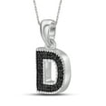 thumbnail image 2 of JewelersClub Black Diamond Accent Sterling Silver A TO Z Initial Pendant, 18", 2 of 4