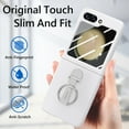 thumbnail image 5 of Allytechgroup for Samsung Galaxy Z Flip 7 Case with Ring Holder Stand & Screen Protector, Morandi Colored Case Shockproof Bumper Slim Cover for Samsung Galaxy Z Flip 7 Women Men, White, 5 of 9