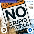 thumbnail image 5 of No Stupid People Beyond This Point Sign, Funny Bar Garage Home Decor,, 5 of 8