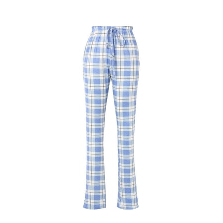 

HUIJZG Women s Cotton Pajama Bottoms Buffalo Plaid Checked PJ Pants Lounge Night Sleepwear Pyjama Trousers