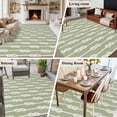 thumbnail image 6 of Decoration Art Washable Living Room Rugs 5'x7', Vintage Sage Green Knot Texture Decoration Low Pile Throw Large Area Rugs Non-Slip Sturdy Edge Binding Carpet for Dining Room Bedside Kitchen, 6 of 9