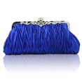 thumbnail image 1 of Miangastore Pochette de Soirée en Satin pour Femmes Sac à Main de Mariage Cocktail (Bleu Royal), 1 of 6