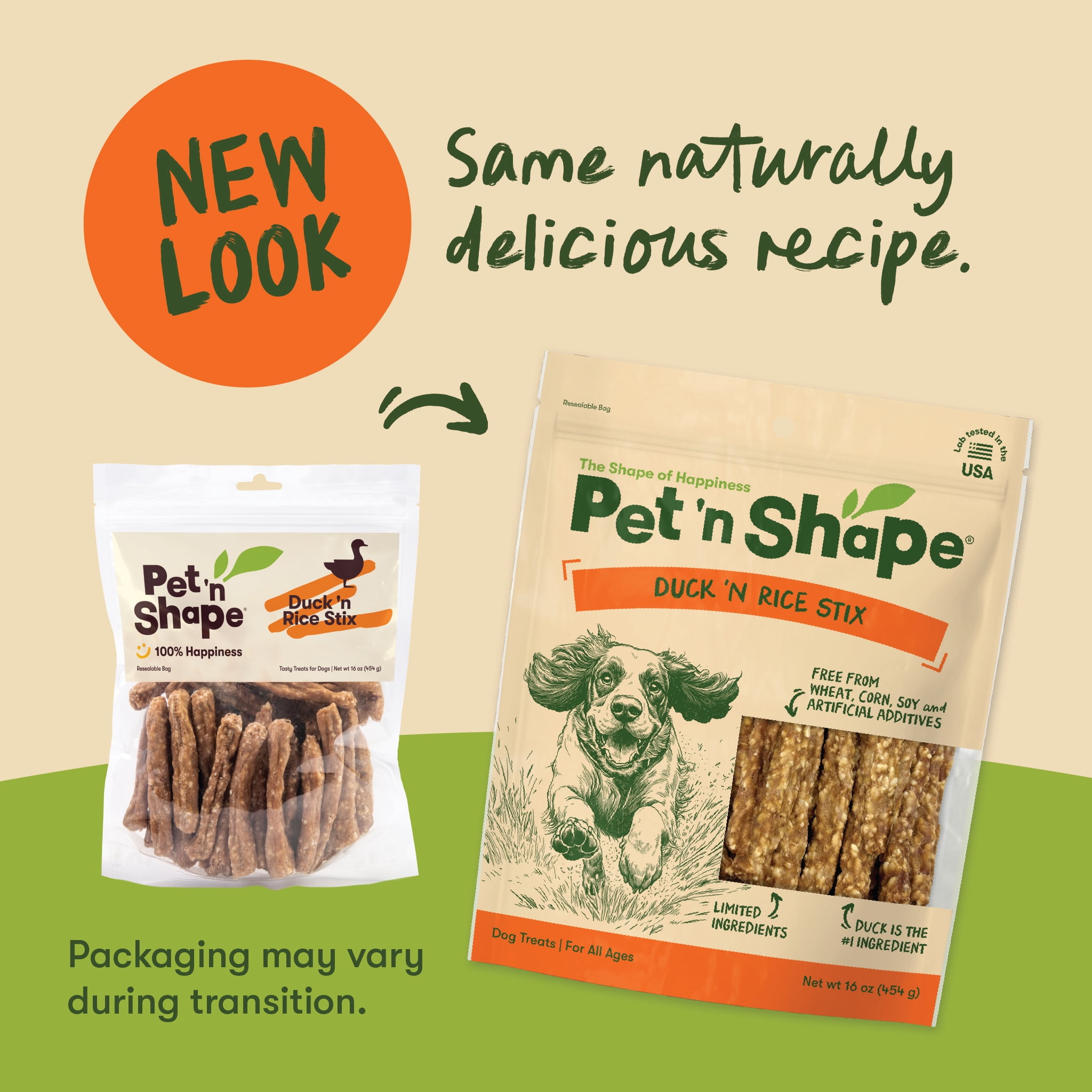 Pet 'n Shape Duck 'n Rice Stix Dog Treats, 1 Pound