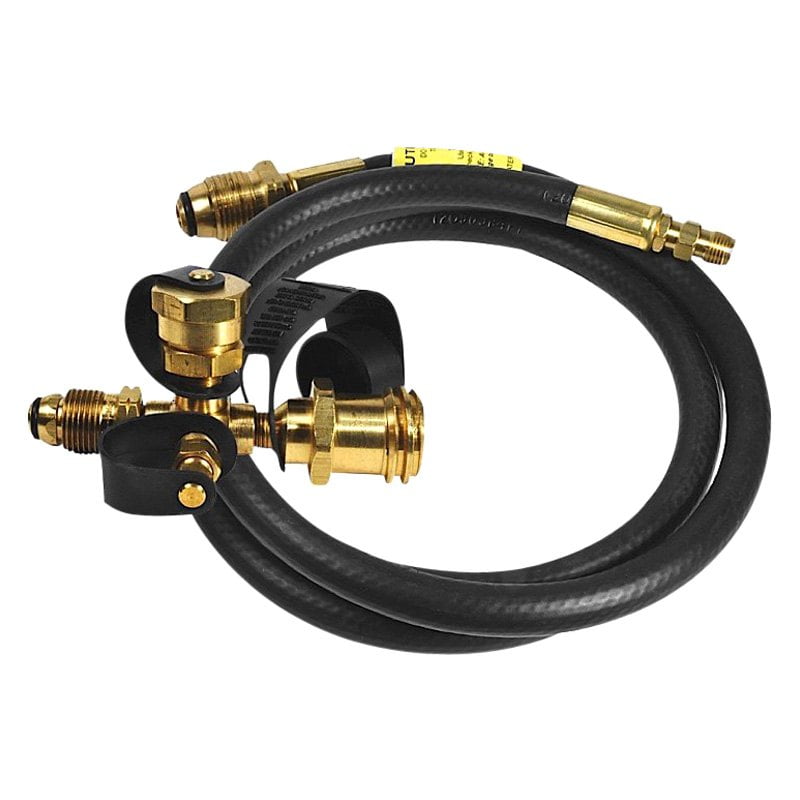 Enerco F173733 RV LP Gas Hose and Adapter Kit with Plastic Clamshell
