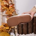 thumbnail image 6 of HomeDM Womens Sandals Micro-Wedge Open Toe Slip-On Summer Beach Vacations Slide Sandals, White Size 8.5, 6 of 9