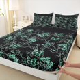 thumbnail image 3 of Manfei Dreamy Butterfly Child Twin Sheet Sets, Green Cherry Blossoms Twin Fitted Sheet, Romantic Animal Flat Sheet, Microfiber Bedroom Decor, 3 Pieces, 3 of 7