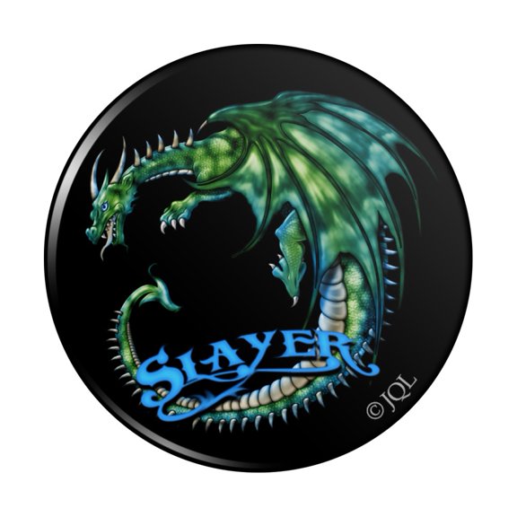 Dragon Slayer Fantasy Gaming Pinback Button Pin