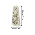 thumbnail image 3 of Halloween Ghost Figurine Ghost Decor Halloween Decorations Hand Woven Ghost And White Ghost Wall Hangings Holiday Scene Decoration Party Halloween Decoration for Gift Props Tabletop Home Decor, 3 of 6