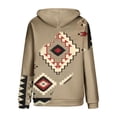thumbnail image 4 of Womens Long Sleeve Tops Western Aztec Hoodie Ethnic Print Hoodie Pullover Cowgirl Rhombus Printed Hooded Sweatshirt Tops Womens Clothing Cheap, 4 of 5