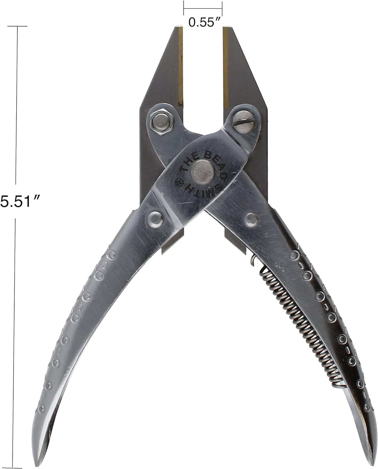The Beadsmith Flat Nose Parallel Plier - 5.5 inches (140mm), Steel tool for jewelry making, no spring