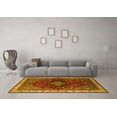 thumbnail image 3 of Ahgly Company Machine Washable Indoor Rectangle Persian Yellow Traditional Area Rugs, 2' x 4', 3 of 4