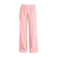thumbnail image 3 of Womens Striped Wide Leg Pants New Wide Leg Pants for Women Elastic Waist Textured Long Trousers with Tassel Drawstring Loose Fist Casual Pants with Pockets, 3 of 6