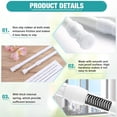 thumbnail image 3 of 2 Pack Window Security Bar, Window Safety Bars, Adjustable Sliding Glass Door Lock, Window Lock Bar for Children Home, Extends from 15.8-27.6 Inches (White) 2 Window Security Bar-White, 3 of 5