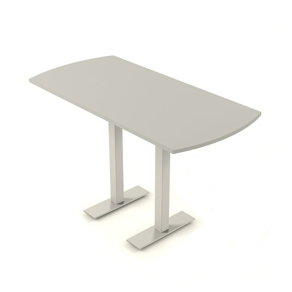 Arc Rectangle Bistro Height Meeting Table T-Shaped Metal Base 34x70 Bar Table