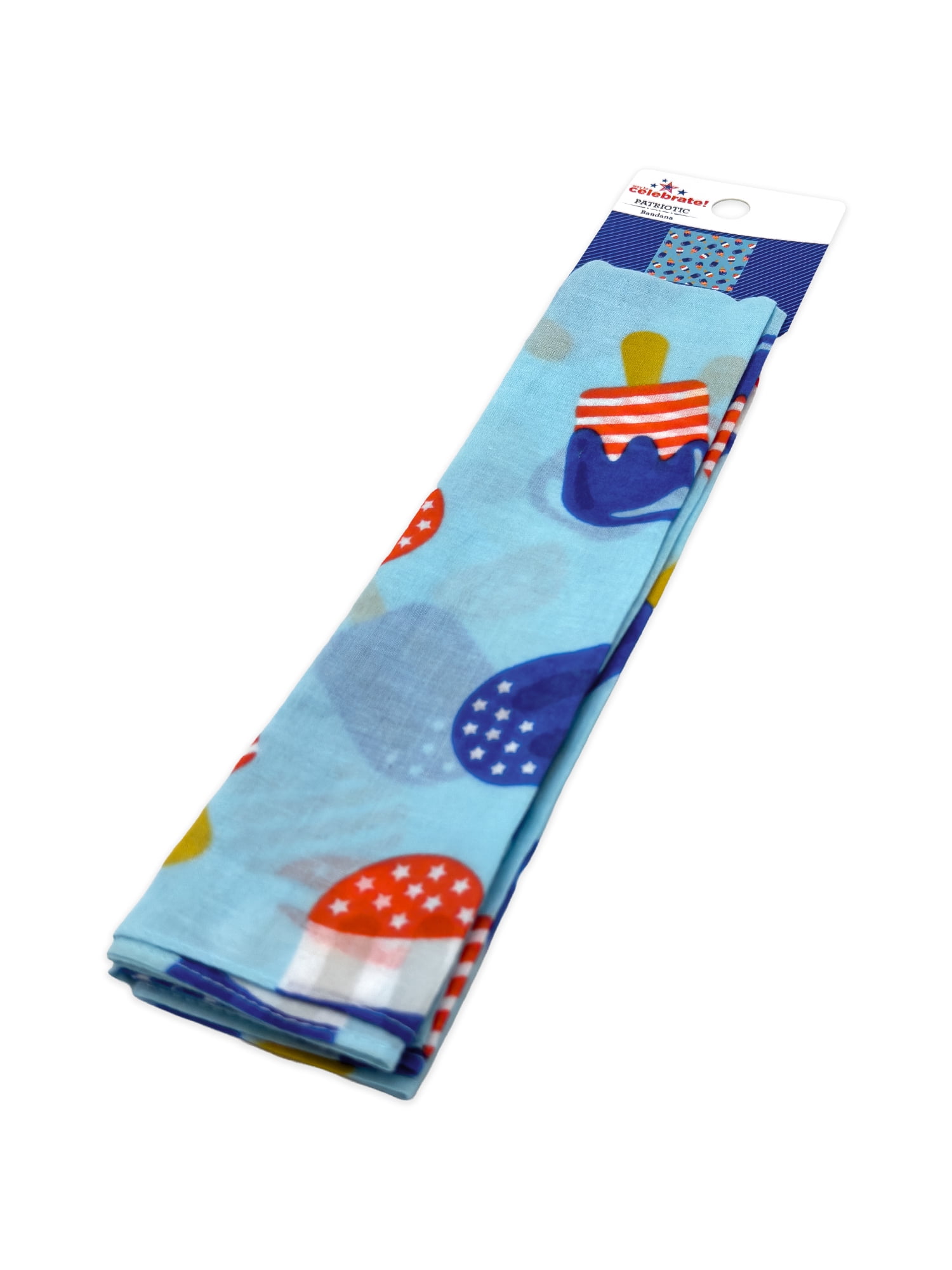 Fourth of July Women’s USA Popsicles Bandana from Way to Celebrate, One Size, Blue/Multi