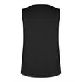 thumbnail image 6 of Jewelreauty Women Casual Waffle Tank Tops Summer V Neck Sleeveless Tunic Shirts Loose Fitting Solid Tees (S, Black), 6 of 7