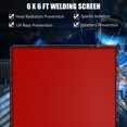 thumbnail image 4 of 3 Panel 6x6FT Welding Screen with Frame - Flame Resistant PVC Curtain, Transparent Safety Panel, Lockable Swivel Wheels for Workshop, 4 of 13