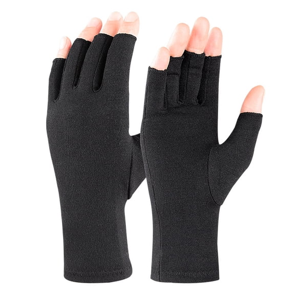 Half Finger Compression Gloves, Half Finger Style, Pain Relief & Wrist Support for Fitness and Cycling Sports,1Pair