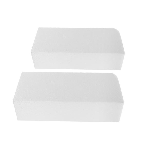 2 bloques de espuma en blanco para manualidades, bloques de espuma hechos a mano, modelo de bloques de espuma, suministros para bricolaje