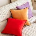 thumbnail image 4 of 18x18 Inch Velvet Throw Pillow Cover Solid Color Design Decorative Accent Cushion for Sofa Bed Living Room Decor, 4 of 9