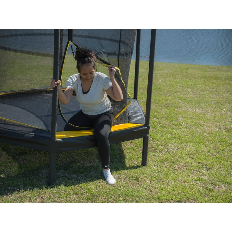 JumpKing 7.5 Foot Trampoline with Enclosure Black Yellow Walmart