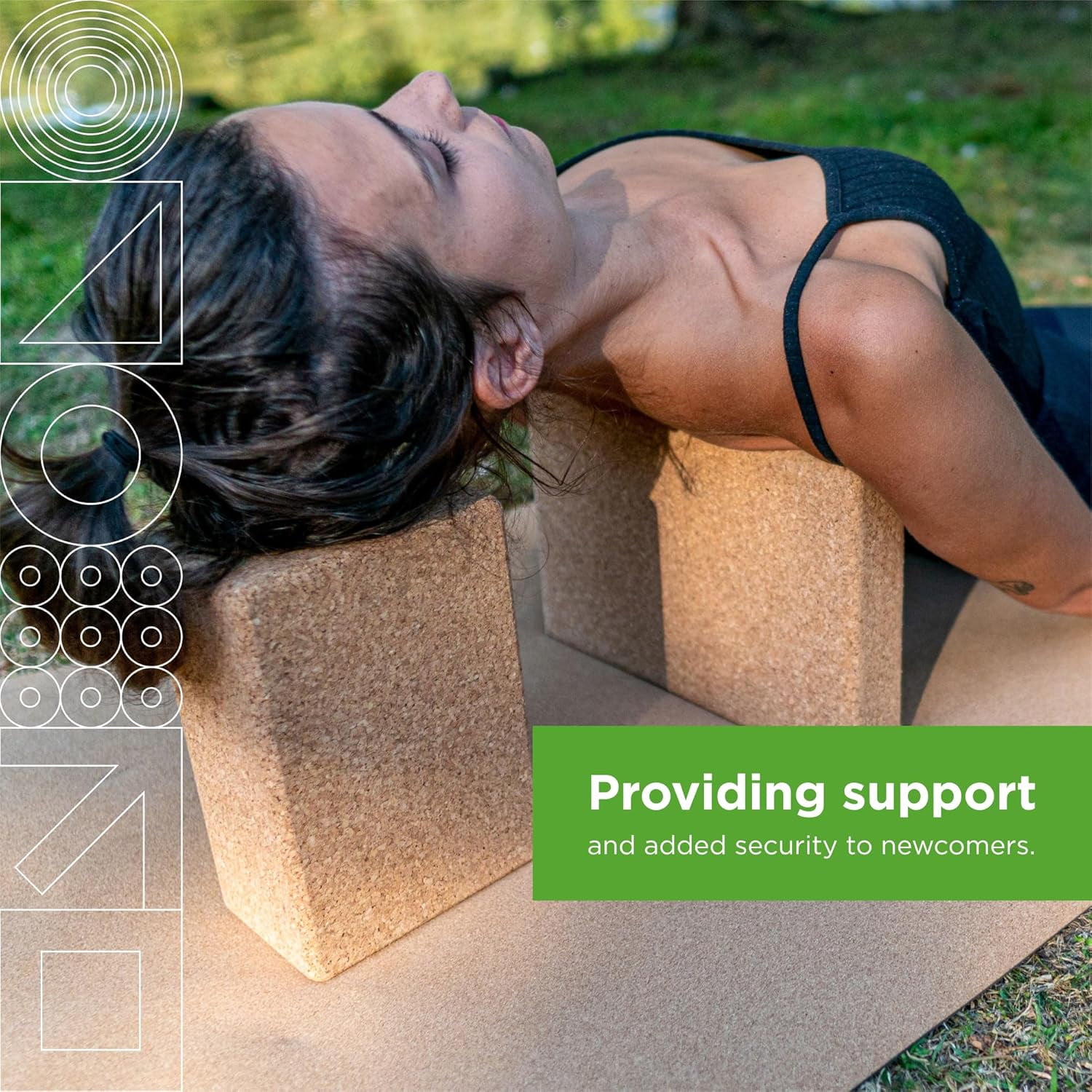 Go4Cork Natural Cork Yoga Block, Non-Slip, Non-Toxic, Lightweight, 9" x 6" x 4"
