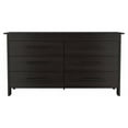 thumbnail image 1 of Atlin Designs Commode Double Moderne en Bois pour Chambre avec 6 Tiroirs, Noire, 1 of 6
