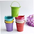 thumbnail image 4 of COMPUKAS 10Pack Hanging Flowers Basket Metal Bucket Round Iron for Balcony Decoration, 4 of 5