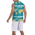 thumbnail image 5 of Gaeub World Map With Landmarks Men's Mesh Basketball Jersey, Quick-Drying Sleeveless Top S-4XL, Loose Muscle Tank Top -Medium, 5 of 9