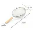 thumbnail image 2 of Homerr Stainless Steel Mesh Strainer Stainless Steel Mesh Strainer with Wooden Handle Fine Mesh Filter Spoon Wire Sieve Sifter Metal Colander Skimmer Kitchen Supplies Heavy-duty Kitchen Strainer, 2 of 9