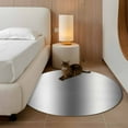 thumbnail image 3 of Dark Gray Round Area Rug 4ft, Gradient White Abstract Minimalist Stripe Washable Non-Slip Circle Rugs for Bedroom Living Room Kitchen, Soft Non Shedding Circle Carpet for Dining Room Dorm, 3 of 9