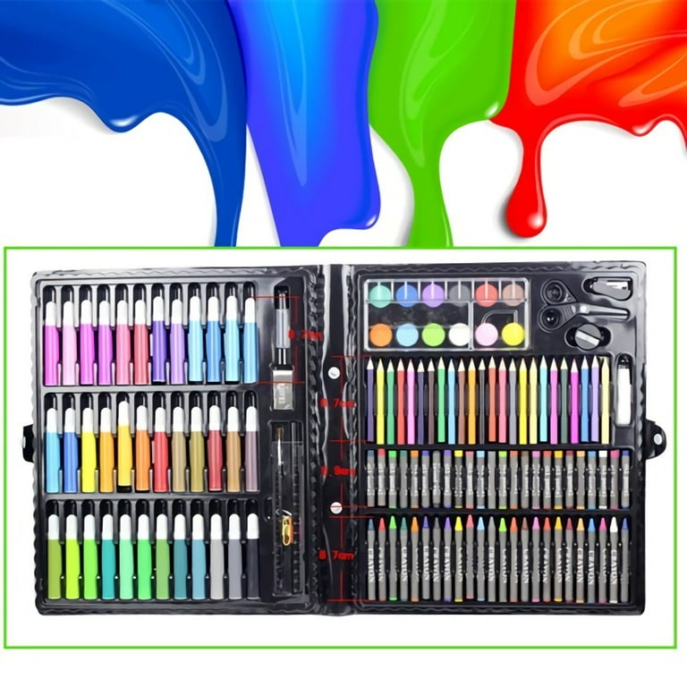 Deluxe Art Set of 150 Pcs in Case, with Soft & Oil Pastels, Acrylic &  Watercolor Paints, Water Color, Colored Pencils
