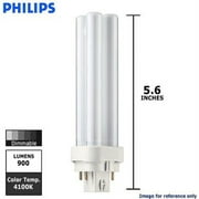 (10 Pack) Philips Lighting 38328-1 - PL-C 13W/841/4P/ALTO - 13 Watt CFL Light Bulb - Compact Fluorescent - 4 Pin G24q-1 Base - 4100K -