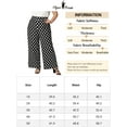 thumbnail image 7 of CURVY GLAM Women's Plus Size Elastic Waist Wide Leg Palazzo Oversize Pants 1X Black, 7 of 7