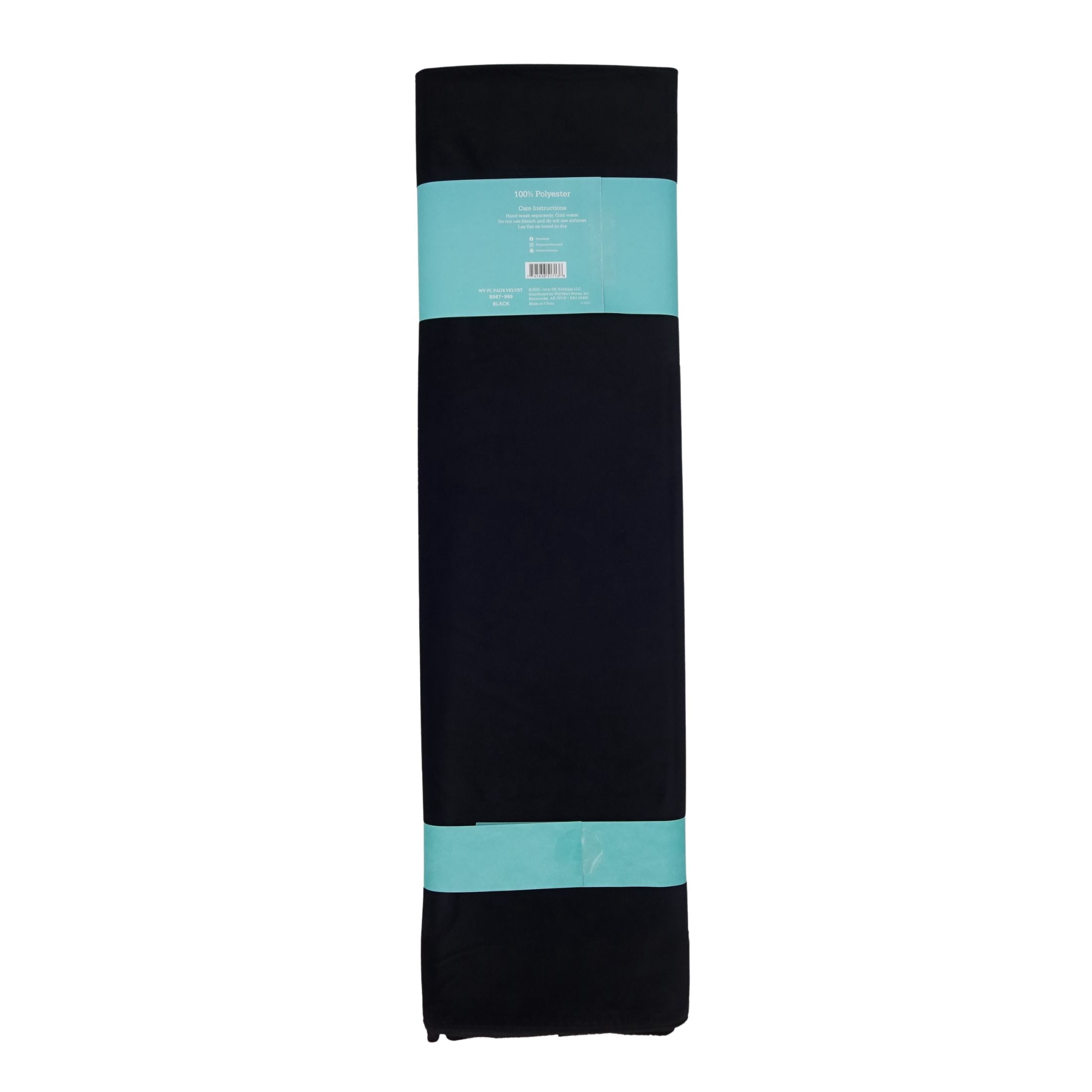 Waverly Inspirations 2 Yard Cut Faux Velvet Fabric, Black, 54” Wide for Crafts & DIY Projects