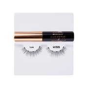KISS Magnetic False Eyelashes, Strip Lashes, Lure, Black, 12mm, 1 Pair