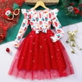 thumbnail image 2 of Karoyedx Toddler Christmas Dress Fall Dresses for Baby Girls Girls Long Sleeve Holiday Dress Little Girl Velvet Winter Dress Kids Fall Formal Party Dresses Red Size,4 Years, 2 of 4