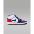 thumbnail image 3 of N I-K-E GS Jo r-dan 1 Mid White University Red Blue DQ8423-102 Size 3.5Y-7Y, 3 of 6