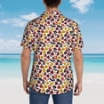 thumbnail image 6 of Balery Halloween Pumpkin Print Men's Hawaiian Shirts Short Sleeve Beach Shirt Relaxed Fit Vacation Button Down Shirts-Small, 6 of 9