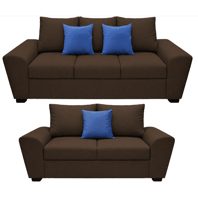 Sala Modular 3-2 El Bazar Store Islandia Lino nacional Chocolate Sofá Love seat